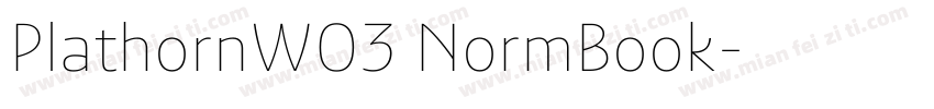 PlathornW03 NormBook字体转换